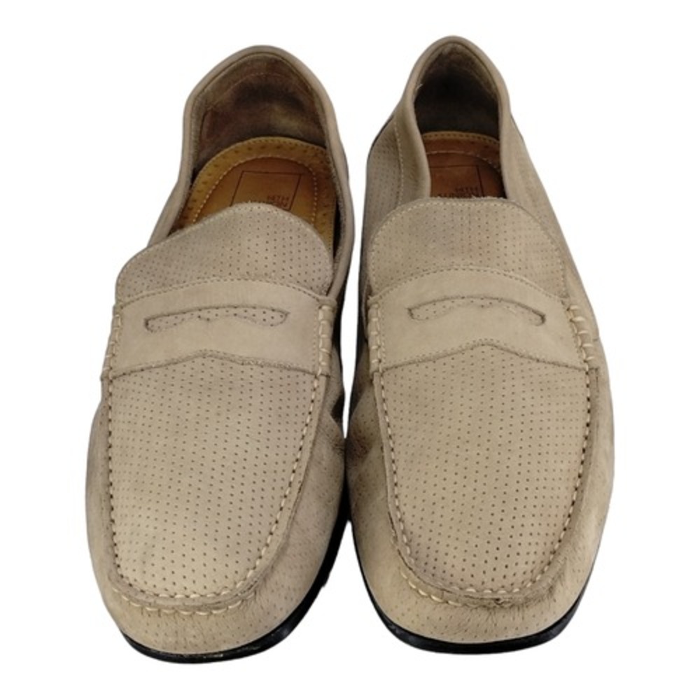 14th And‎ Union Mens 13M Shoes Tan Beige Suede Slip On Loafers Driving 86015269